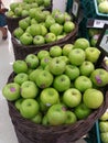 Green Apples in baskets