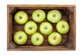 green apples box path isolated Royalty Free Stock Photo