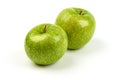 Green apples granny smith, isolated on white background Royalty Free Stock Photo