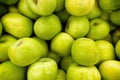 Green apples in a shop window Royalty Free Stock Photo