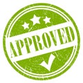 Green approved vector stamp Royalty Free Stock Photo
