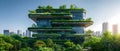 Green Architecture Harmony in Urban Landscape. Concept Green Architecture, Urban Landscape,