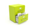 Green archive cabinet icon Royalty Free Stock Photo