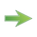 Green Arrow Pointing Right Sign Direction Symbol Graphic Icon Navigation Pointer Royalty Free Stock Photo