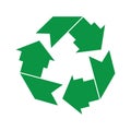 green arrow recycle logo vector icon template Royalty Free Stock Photo