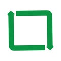 green arrow recycle logo vector icon template Royalty Free Stock Photo