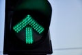 Green arrow traffic light Royalty Free Stock Photo