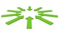 Green arrows