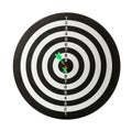 Green arrows hitting target on dart  against white background Royalty Free Stock Photo