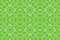 Green art with abstract knotwork seamless pattern