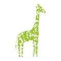 Green Art Giraffe Royalty Free Stock Photo