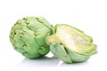 Green artichoke isolated on white Royalty Free Stock Photo