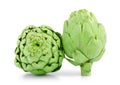 Green artichoke isolated on white Royalty Free Stock Photo