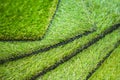 Green artificial turf. Examples of artificial turf, floor coverings for playgrounds. Royalty Free Stock Photo