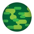 Green, artistic planet illustration, vector EPS10
