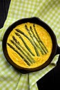 Green asparagus and cheese frittata