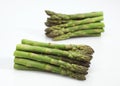 Green Asparagus, asparagus officinalis, Vegetables against White Background Royalty Free Stock Photo