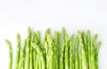 Green asparagus stack on a white background Royalty Free Stock Photo