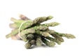 Green asparagus on white background Royalty Free Stock Photo