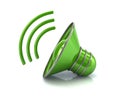 Green audio speaker volume icon