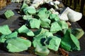 Green aventurine is striking in its solid opacity