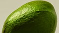 Green avocado close-up on a gray background. Still life with avocado. Generated AI. Royalty Free Stock Photo