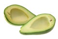 Green avocado, isolated.