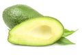 Fresh avocados isolated on a white background cutout