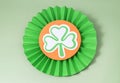 Green Award badge with clover or shamrock