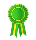 Green Award Ribbon Isolated