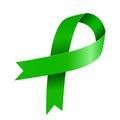 Green Awareness ribbon. Awareness