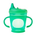 Green baby plastic cup.