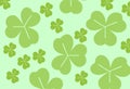 Green background with beautiful clover leaf decoration template