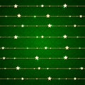 Green background with Christmas decoration