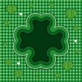 Green background with clover for St. Patrick`s Day. In the style of cut paper. Copy space and seamless texture. Vector illustratio Royalty Free Stock Photo