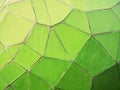 Green background consists of different geometric shapes