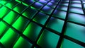 Green background 3D, squares pattern waves Royalty Free Stock Photo