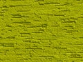 Green background facade plaster . Monolithic plaster decorative backdrop. Single layer scraped cement plaster wallpaper. Sand exte