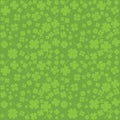 Green background with four leaf clovers, St. Patri