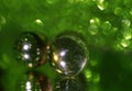 green background glitter glass ball reflection blur bokeh Royalty Free Stock Photo