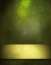 Green Background with gold ribbon Royalty Free Stock Photo