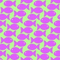 Fishes Swimming Seamless Background