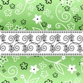 Green background with a horizontal stripe