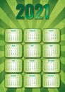 Irish style 2021 calendar