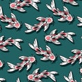 koi fish pattern Royalty Free Stock Photo