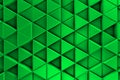 Green background with metalic triangles and shadows