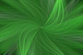 Green background with speed blurred lines forming a vortex. Abstract illustration, hypnotic pattern Royalty Free Stock Photo