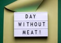 International Day Without Meat concept