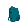 Green Backpack Isolated on White Royalty Free Stock Photo