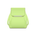 Green Backpack Realistic Composition Royalty Free Stock Photo